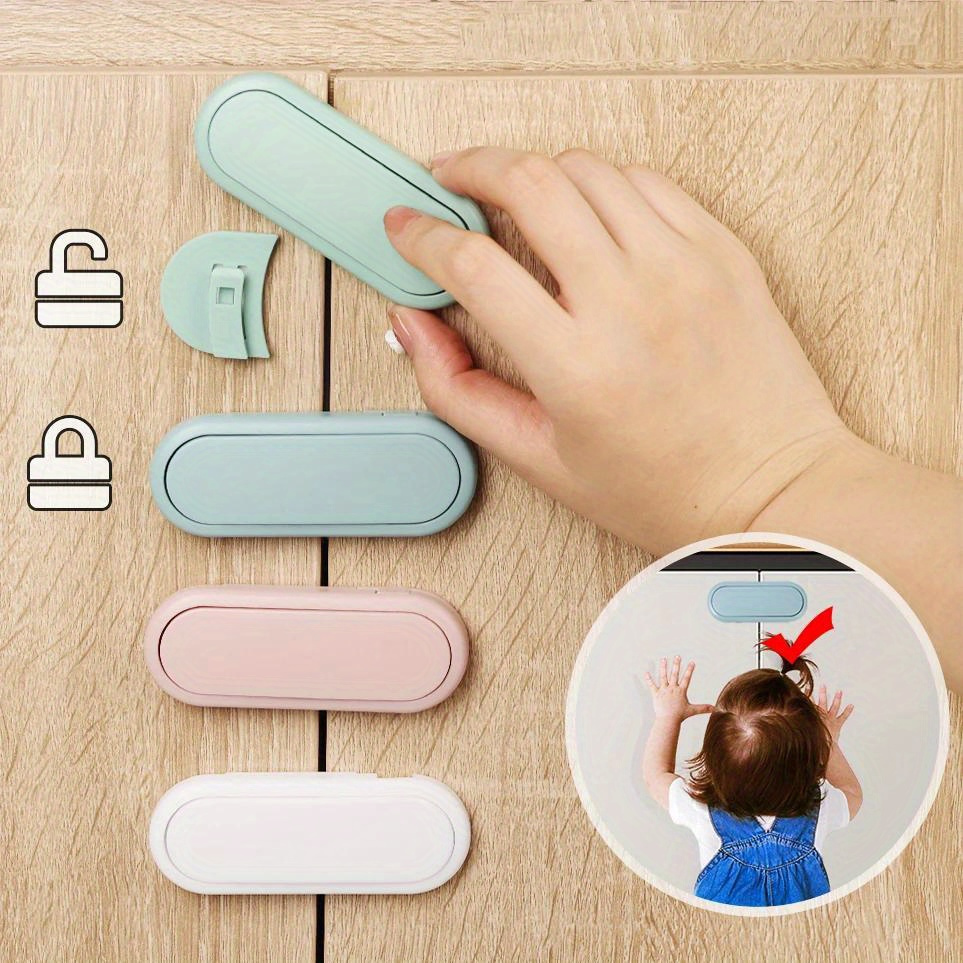 multi   cabinet lock strap 2 pack mixed color suitable   14 plastic   free door and drawer latch for protection details 1