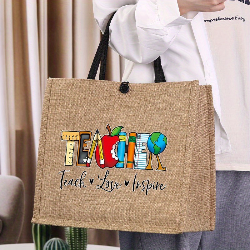 TEMU Linen Tote Bag, 