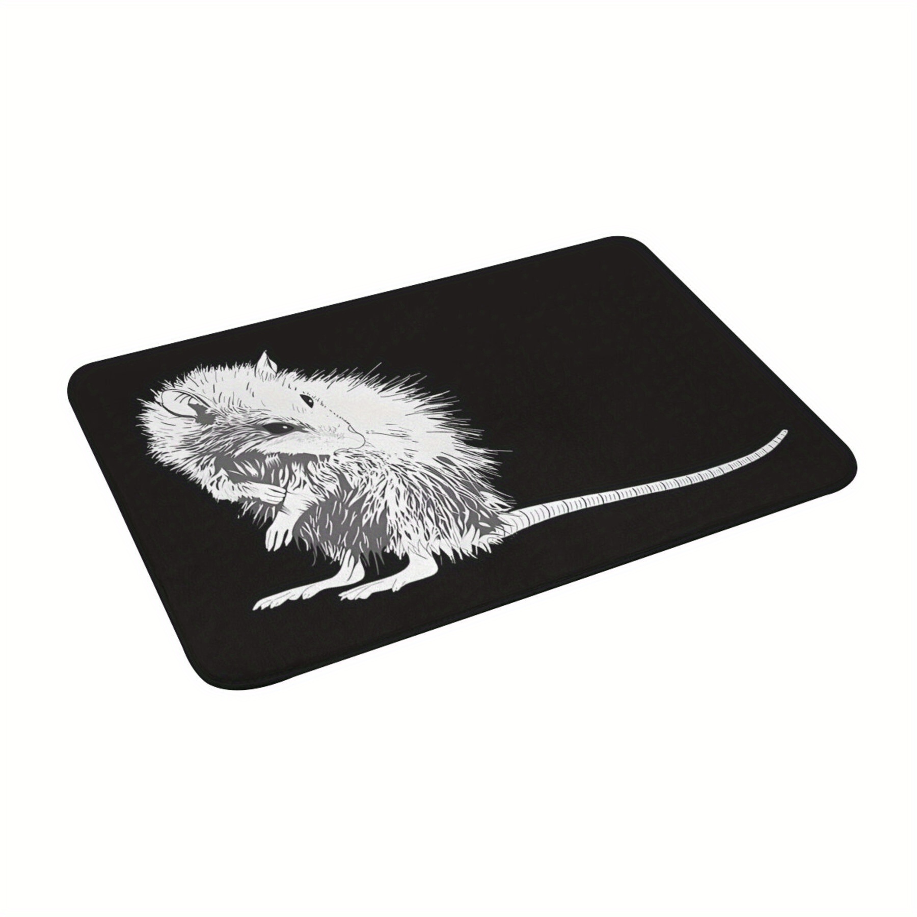 

Rat Design Non-slip Doormat - Machine Washable, Lightweight Polyester Rug For Living Room & Bedroom Decor