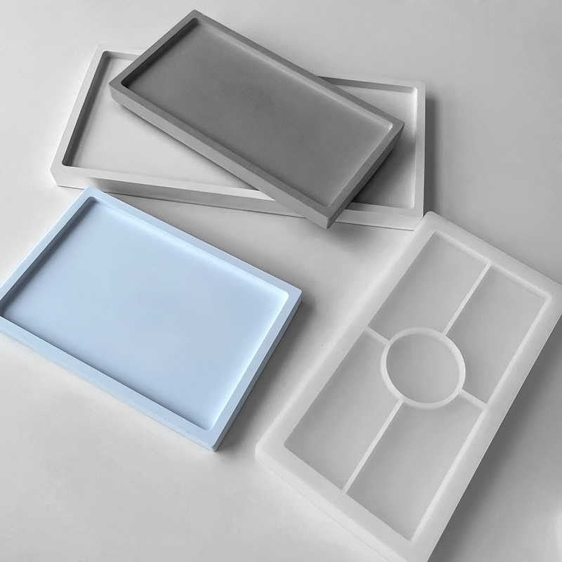 

Moule en Silicone Rectangulaire DIY pour Plateaux en Résine - Kit de d'Époxy Cristal pour Présentation Décorative & Rangement
