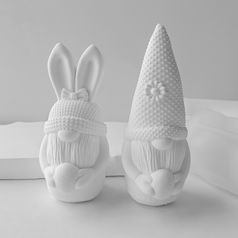 

[ des Clients] Moule en Silicone Lapin de Pâques & Œuf pour Bougies DIY et Décorations en Plâtre - Fournitures d'Artisanat , pour la Décoration de Chambre