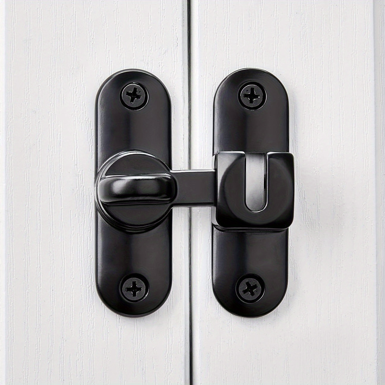 

Secure Your Cabinet Or Bathroom Doors With These Versatile Zinc Alloy Locks That Can Be Flipped To Lock Doors At 90 Or 180 Degrees.