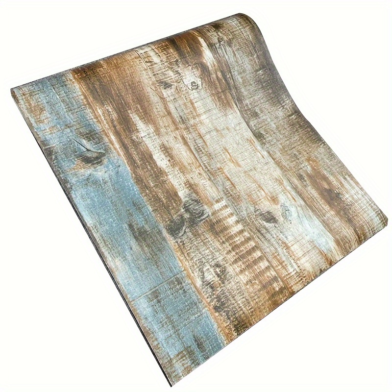 Image of 1 Roll Of Vintage Wood Grain Wallpaper, Self-adhesive And Removable Pvc, Suitable For Kitchens, Bedrooms, Living Rooms, And Furniture Decoration, Measuring 17.71 Inches By 196 Inches