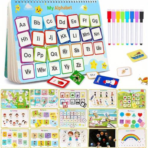sparkle energy busy book preschool learning activities for kids toys latest 32 theme materials perfect halloween christmas gift