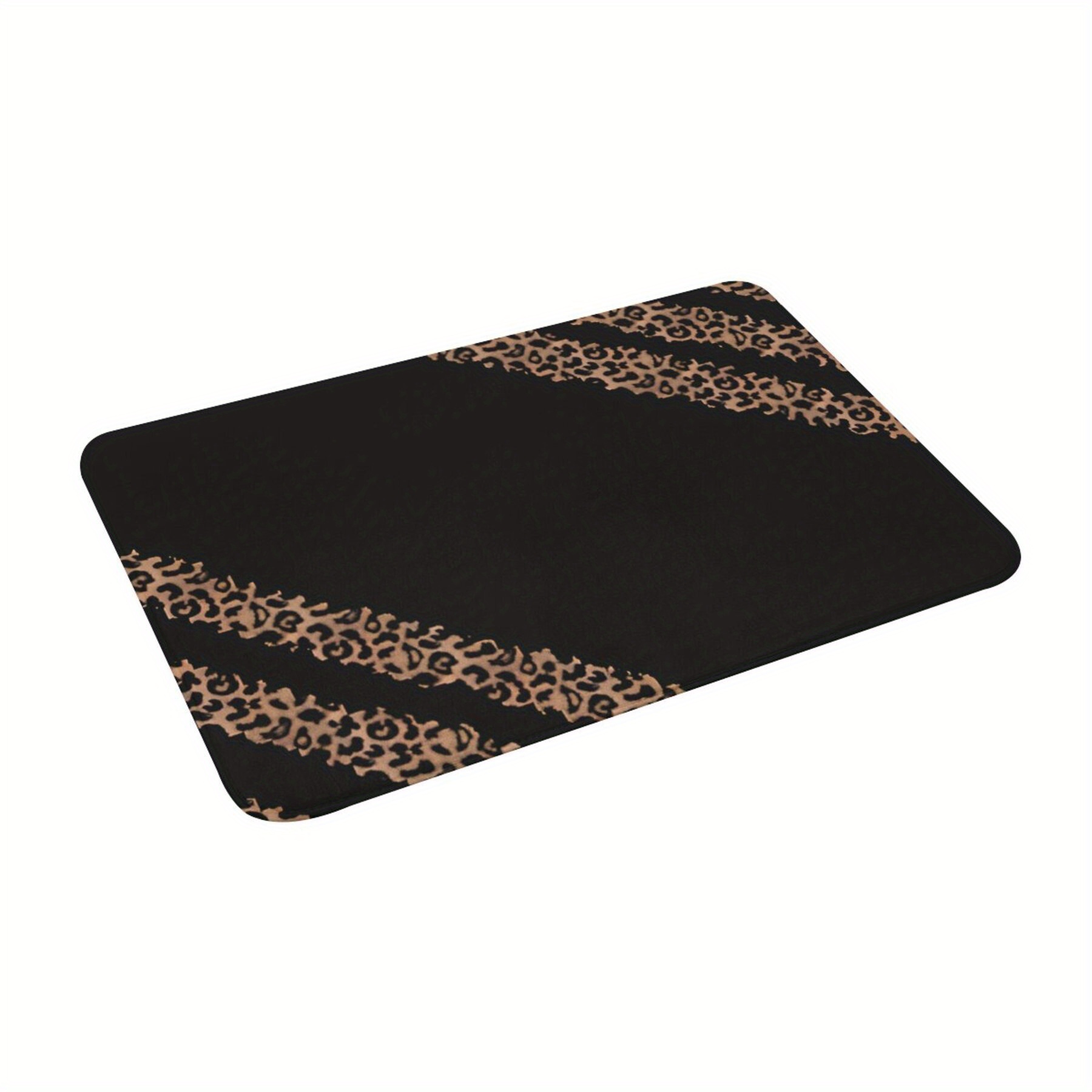 

Leopard Print Polyester Doormat - Lightweight, Machine Washable, Rectangle Bathroom, Kitchen, And Outdoor Rug - Home Decor (1pcs)