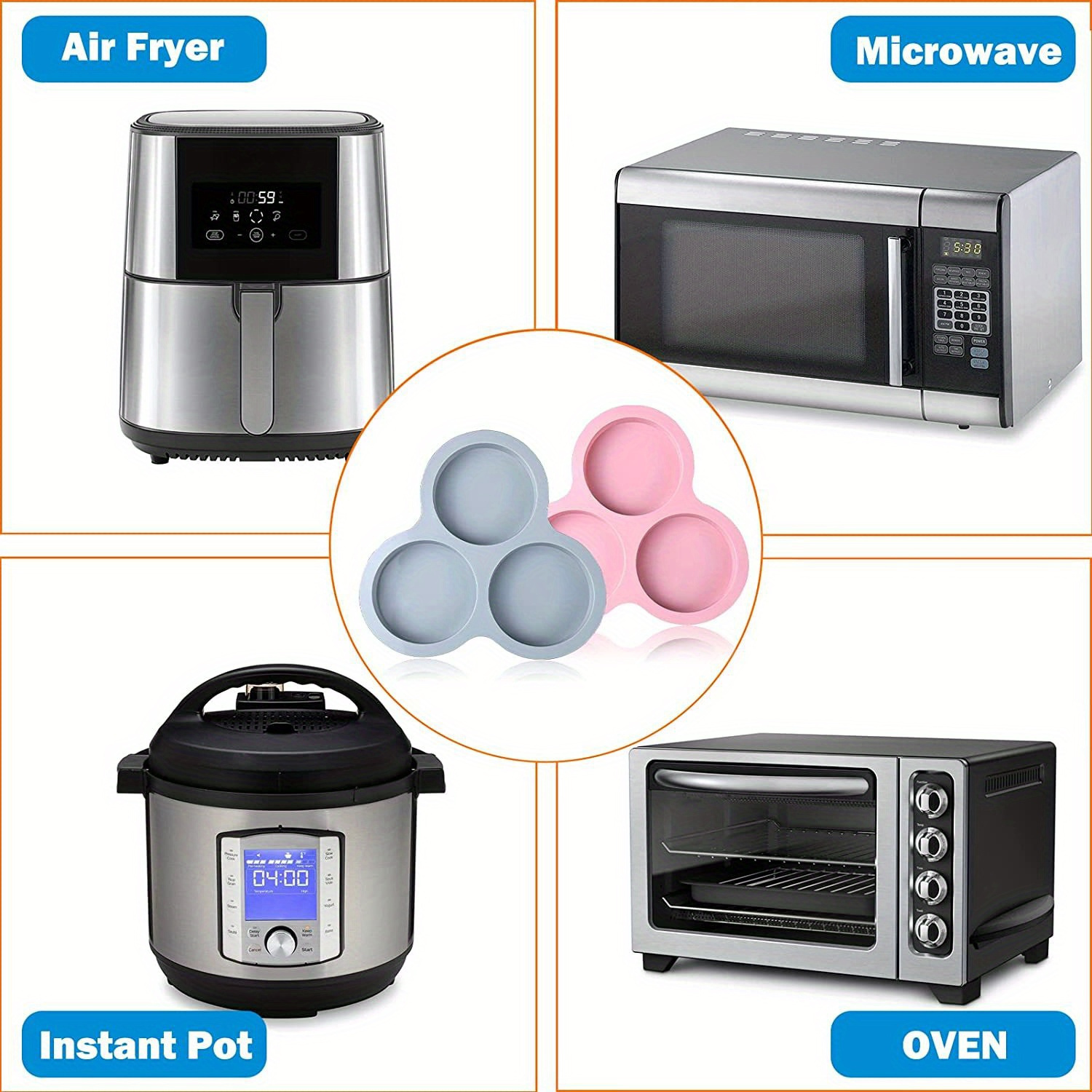 versatile silicone air fryer baking mats set non stick heat resistant easy   bonus oil brush for perfect eggs muffins details 6