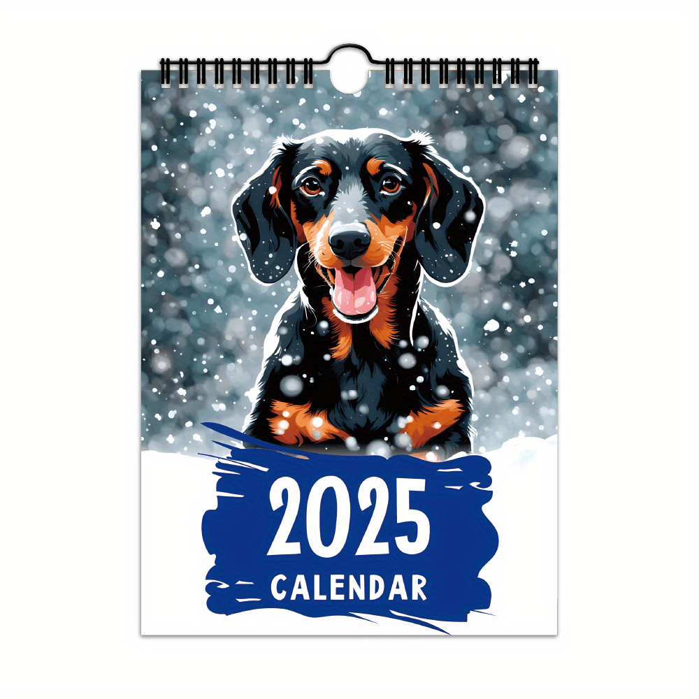 

2025 New Sausage Dog Calendar, A Christmas And New Year Hanging Calendar Gift For Pet Lovers