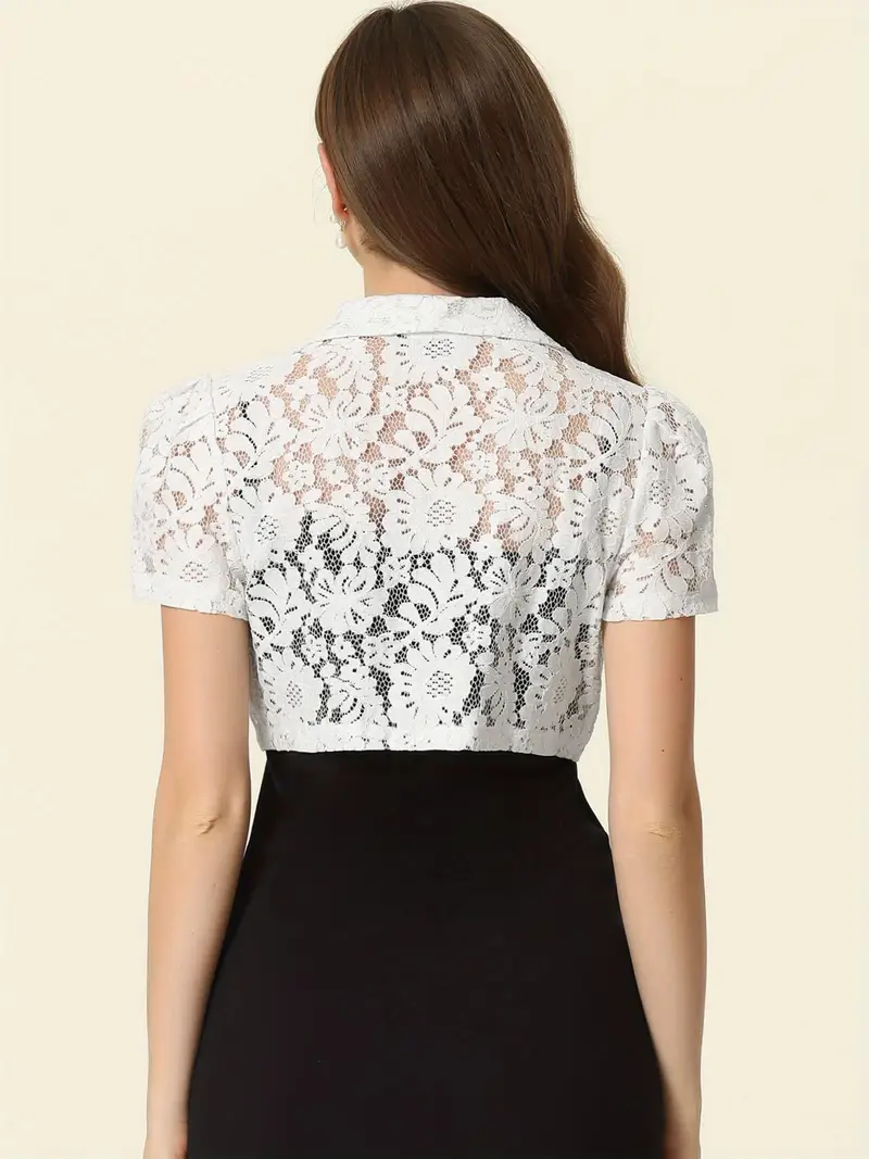 floral lace shrug womens work crop cardigan - Temu floral lace shrug womens work crop cardigan - Temu