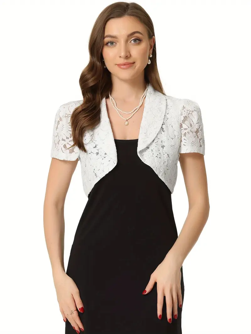 floral lace shrug womens work crop cardigan - Temu floral lace shrug womens work crop cardigan - Temu