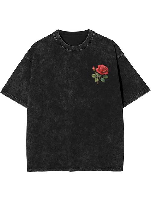 y2 and skull graphic t shirt mens black cotton oversized