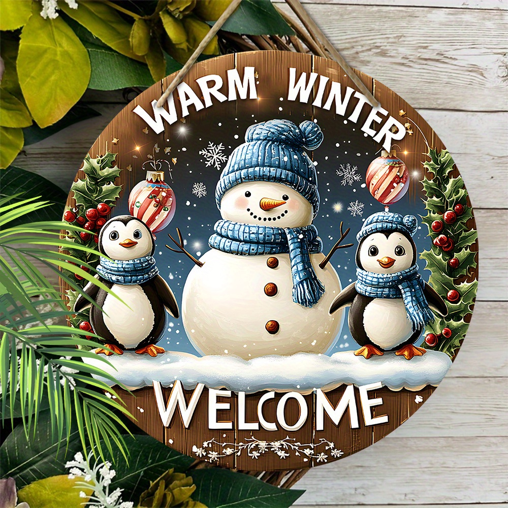 

Snowman & - 7.87" Wooden Christmas Decor For , Bar, And