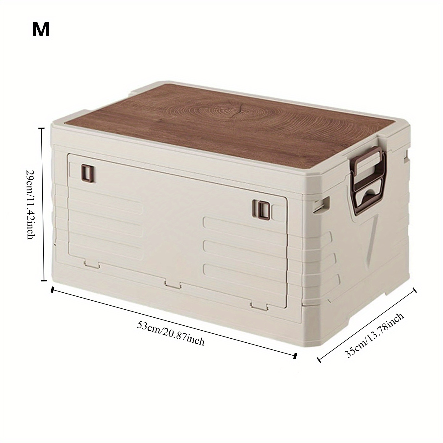 Collapsible Storage Container With A Cover - Spacious, Sturdy Plastic Organizer Suitable For Camping, College Dorms, Workplaces, And Travel - In Stock