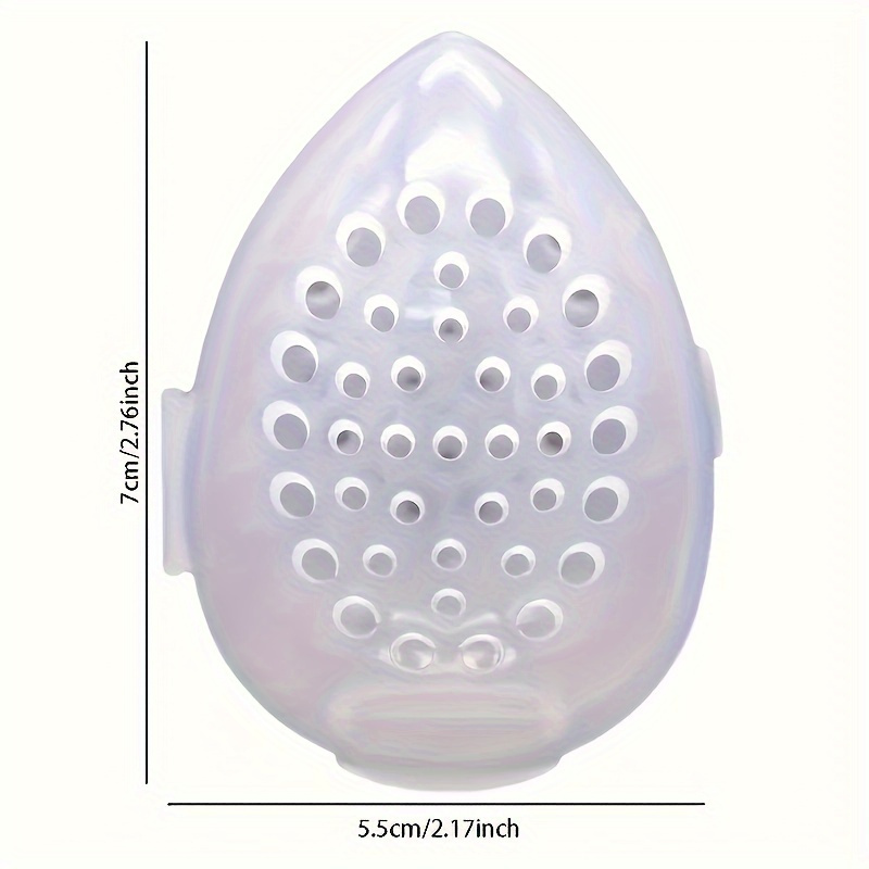 1/2pcs Protective Makeup Sponge Travel Case - Breathable Beauty Blender Holder Clear Storage Box - Travel Accessories