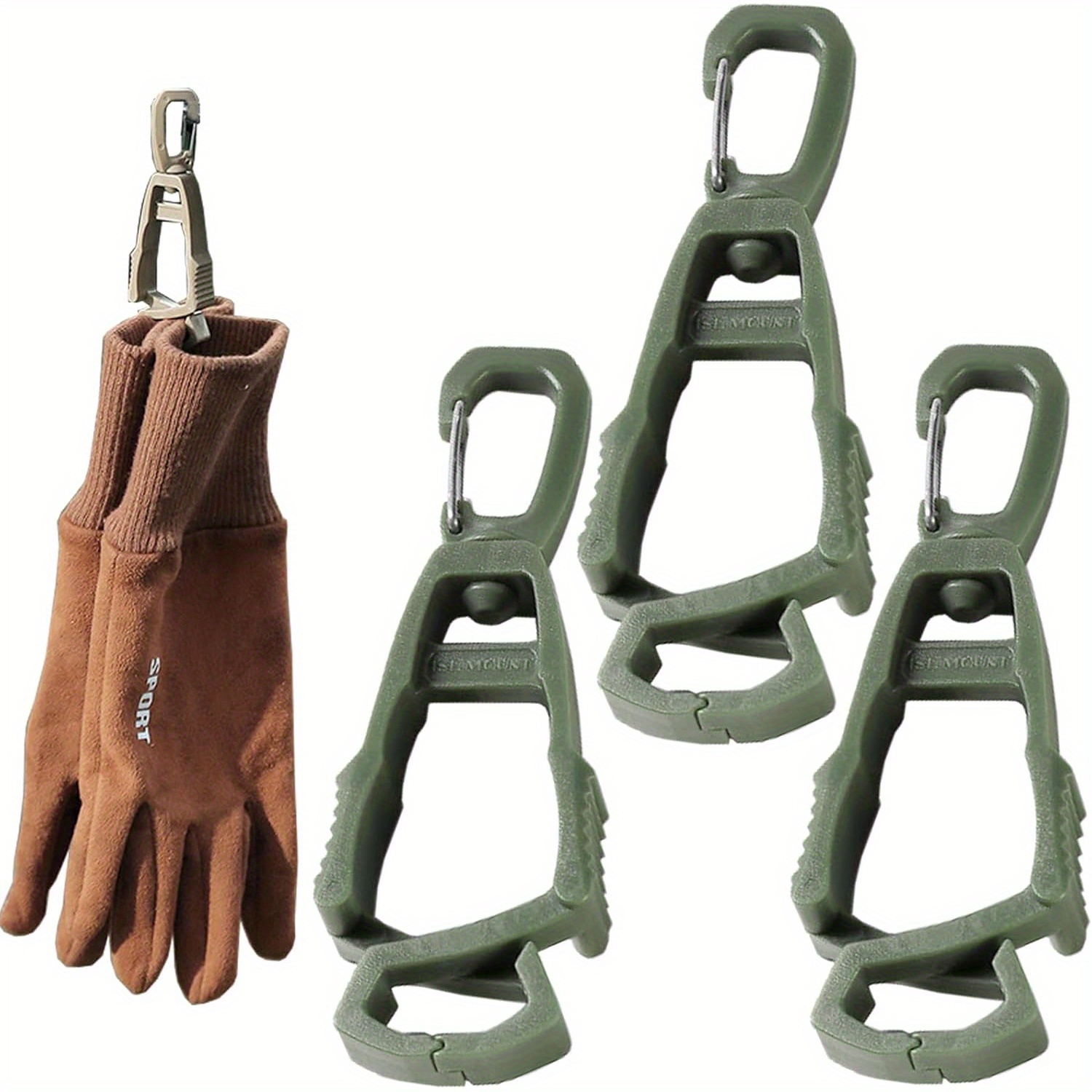 

3-pack Plastic Glove Clips, Uncharged Holder For Duty Belt, Construction, And Outdoor Activities