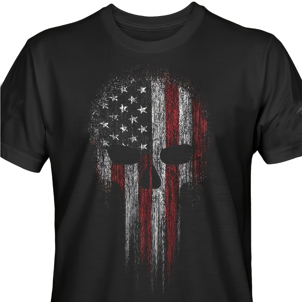 

American Skull Men's Patriotic Casual T-shirt