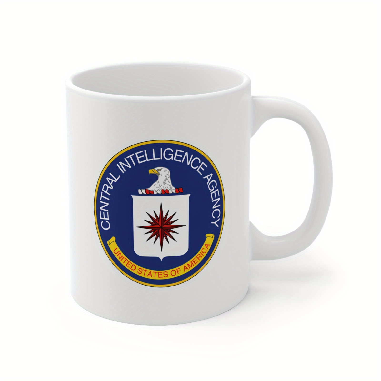 

Central Intelligence (cia) Coffee Tea Mug - White Ceramic Mug 11oz, 11oz White Mug With Double Side Print, , 11oz White Mug For Lovers|ideal Gift For Colleagues