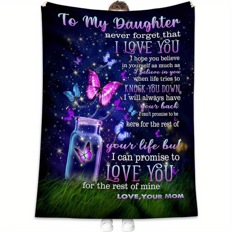 

To My Daughter Gifts From Mom, Gifts For My Daughter Blanket, Daughter Blanket, Birthday Anniversary Graduation Gift