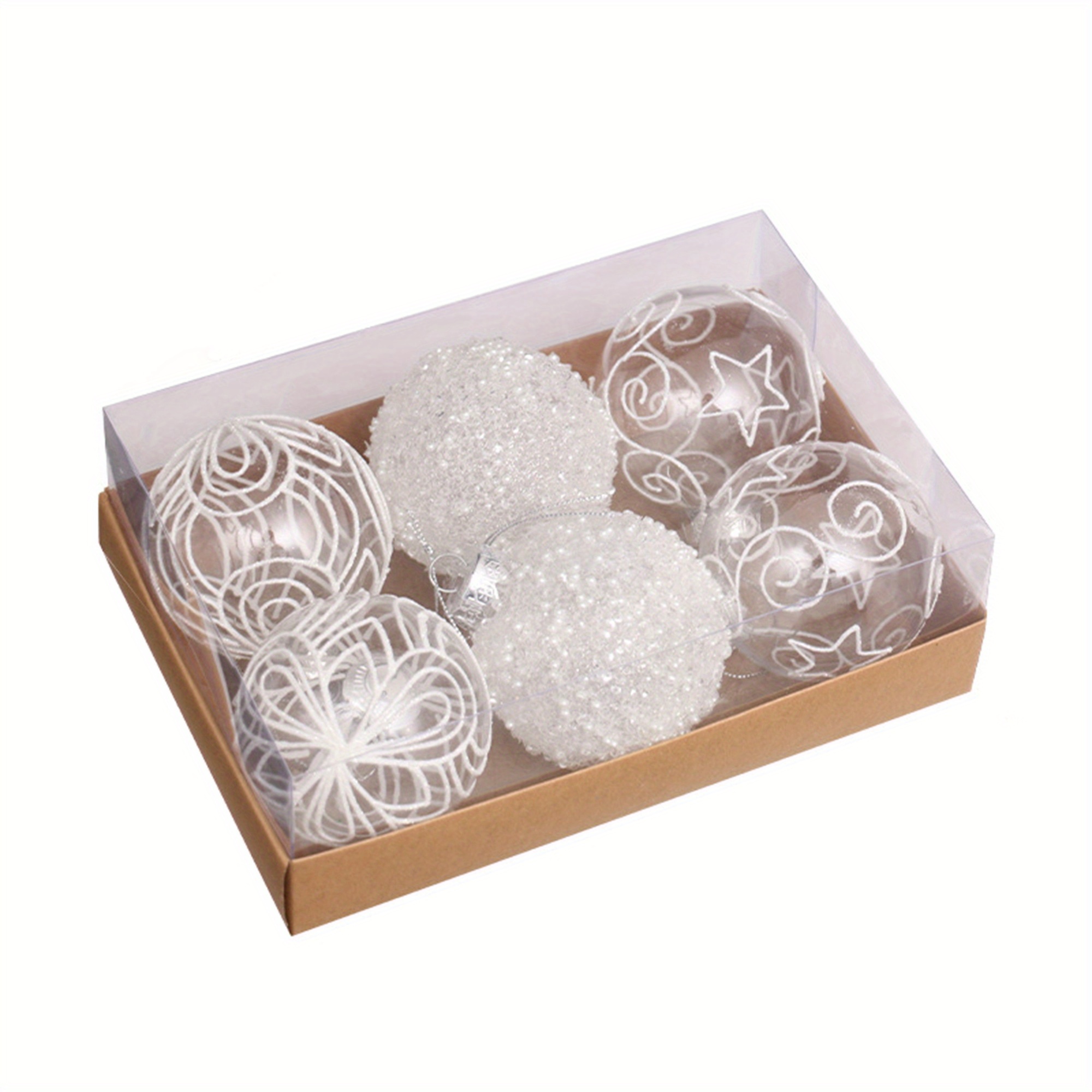 christmas ball ornaments set 6pcs glitter sequin ball decorations shatterproof hanging baubles for party