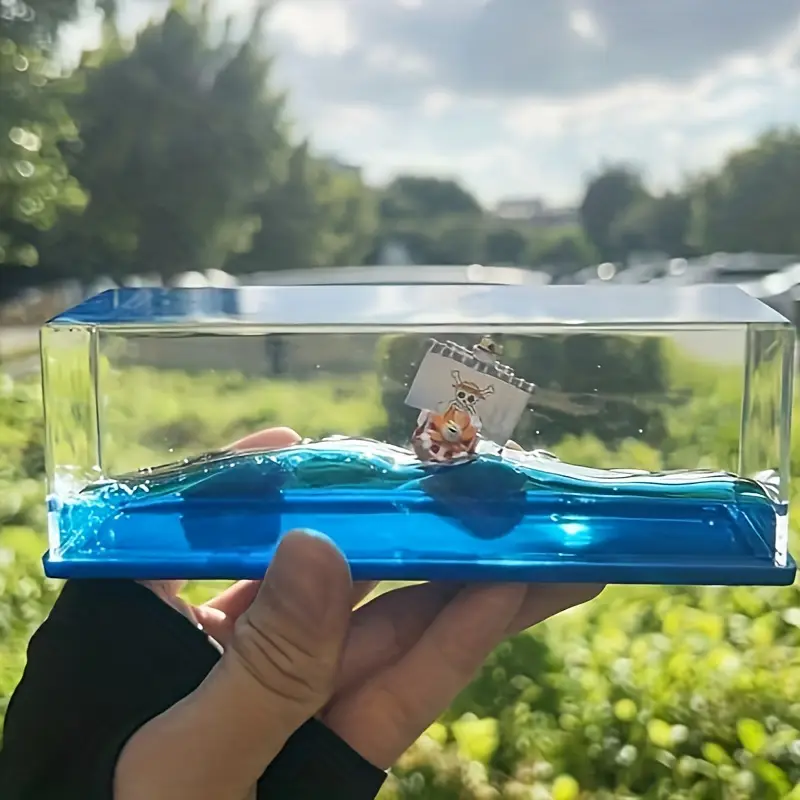 1件游轮液体漂流瓶,桌面装饰汽车挂饰,动态液体漂流船模型,礼品及收藏装饰品 详情 3