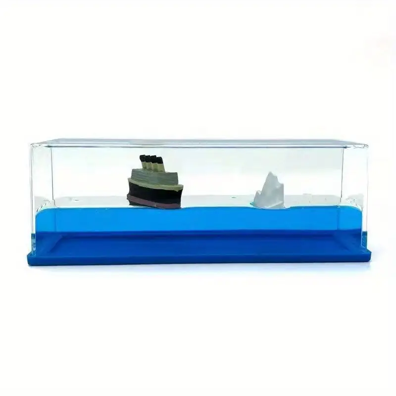 1件游轮液体漂流瓶,桌面装饰汽车挂饰,动态液体漂流船模型,礼品及收藏装饰品 详情 6