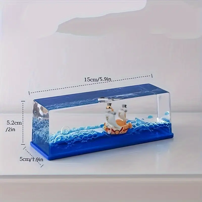 1件游轮液体漂流瓶,桌面装饰汽车挂饰,动态液体漂流船模型,礼品及收藏装饰品 详情 0