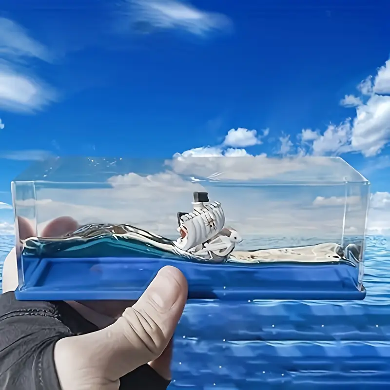 1件游轮液体漂流瓶,桌面装饰汽车挂饰,动态液体漂流船模型,礼品及收藏装饰品 详情 5