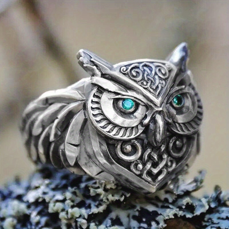 

1pc Creative Retro Dark Personality Ring Animal Owl Ring Punk Hip Hop Hipster Ring