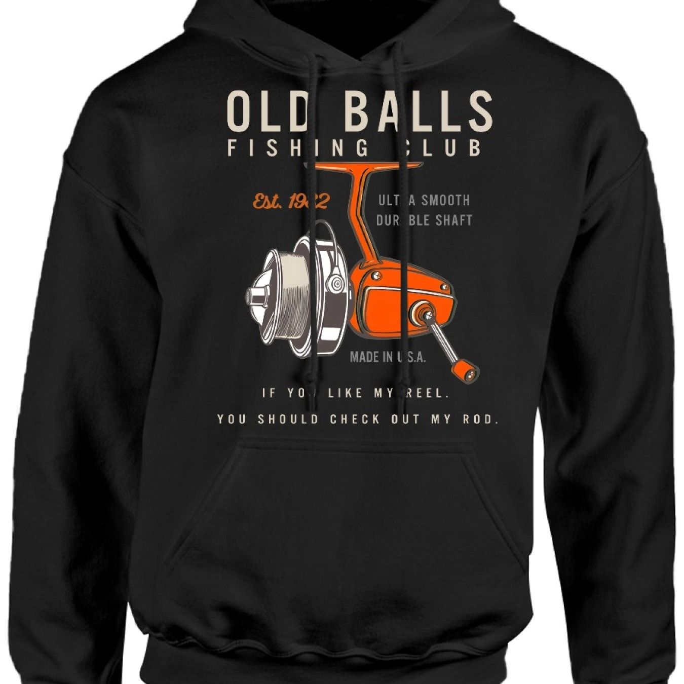 

Funny Fishing Birthday Gift For Men Old Balls Est Cozy Pullover Hoodie, Casual Long Sleeve Crew Neck Hoodie