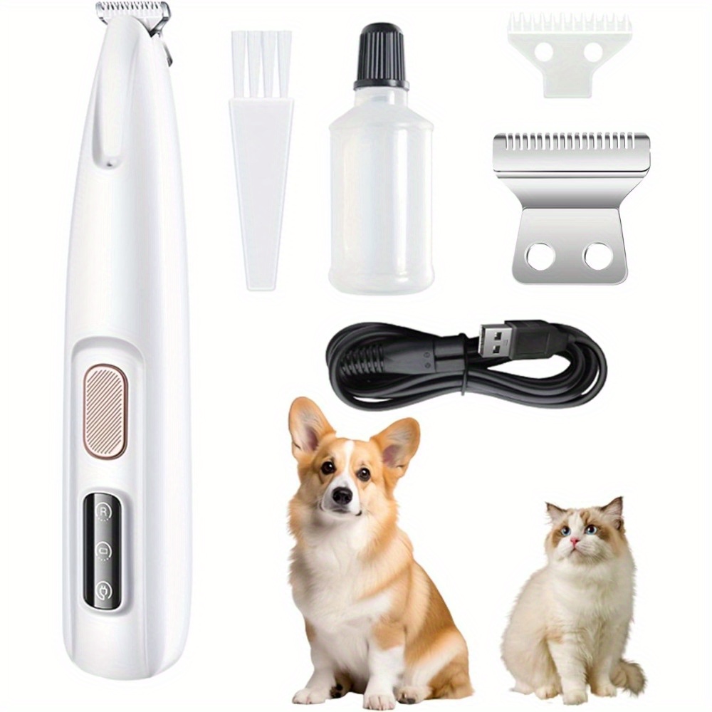 

Saffory Paw Trimmer With Led Light, Ultra- Saffory Dog Trimmer Grooming Kit With Replacement Blades, Rechargeable Pet Hair Clippers For Small Dogs Cats Paws, Eyes, Ears, Face,