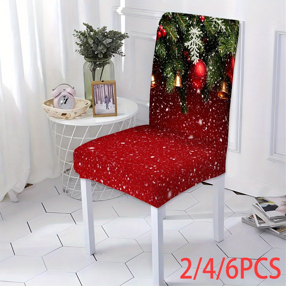 

2pcs/4pcs/6pcs, Christmas, Red Background , Decoration Full , Dining , Suitable For And Kitchen, , To , To Dry