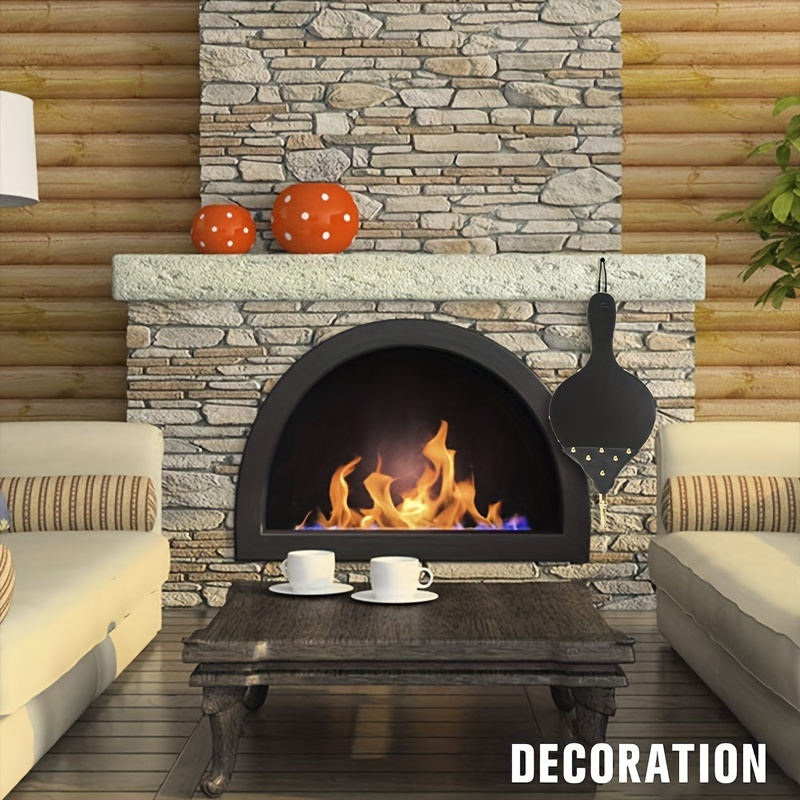 1pc   handheld fireplace bellows with   wood burning blower for indoor outdoor fireplaces   heating and cooling tool plastic material details 3