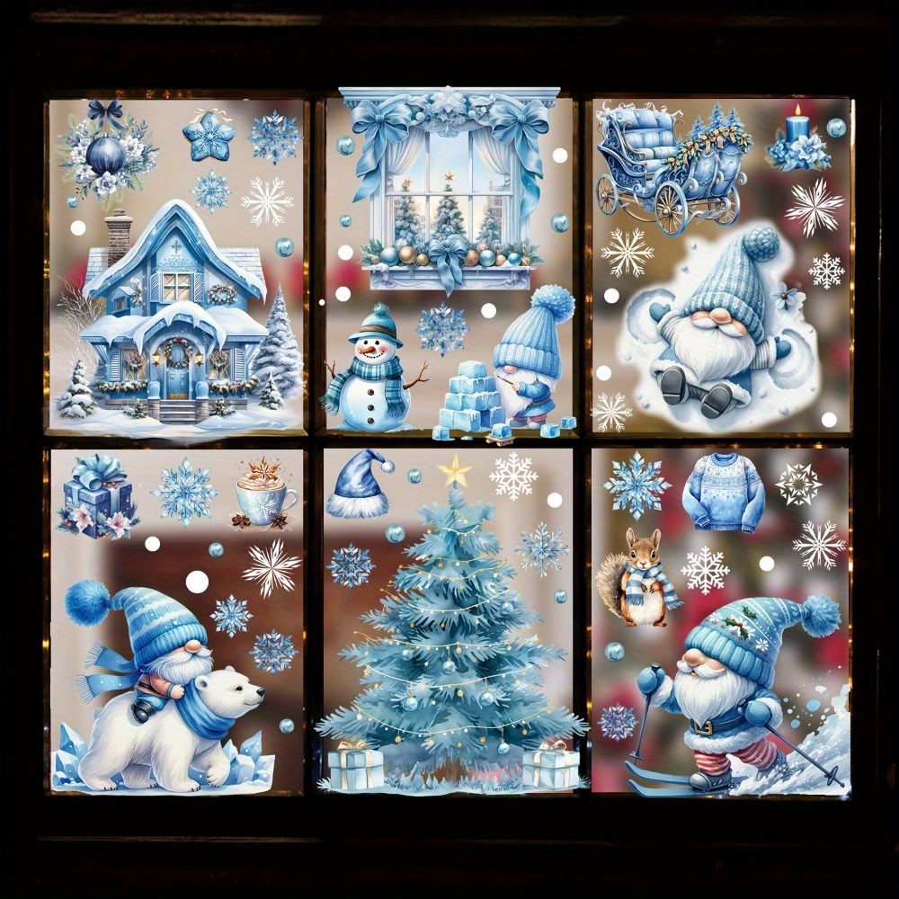 

Christmas Clings Set - -adhesive & Removable Pvc Decor For & Retail - For , , Bathroom & - Decoration,