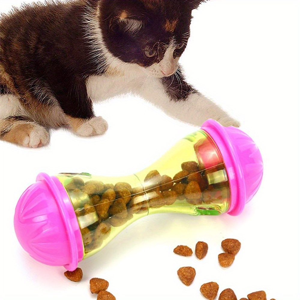 

1pc Jouet interactif pour chat - Distributeur de friandises en d'os, dispositif d'alimentation lente, jouet pour animaux de compagnie, puzzle en plastique pour chats d'intérieur, aucune pile requise