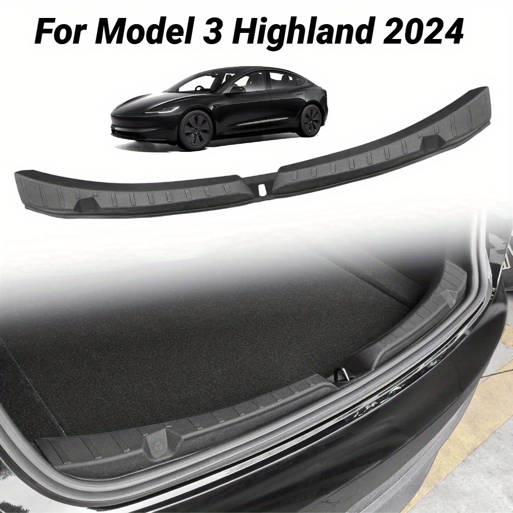 

For Tesla Model 3 Highland 2024 Trunk Lid Protector Rear Cargo Cover Tep Material Rear Bumper & Trunk Cover Protector