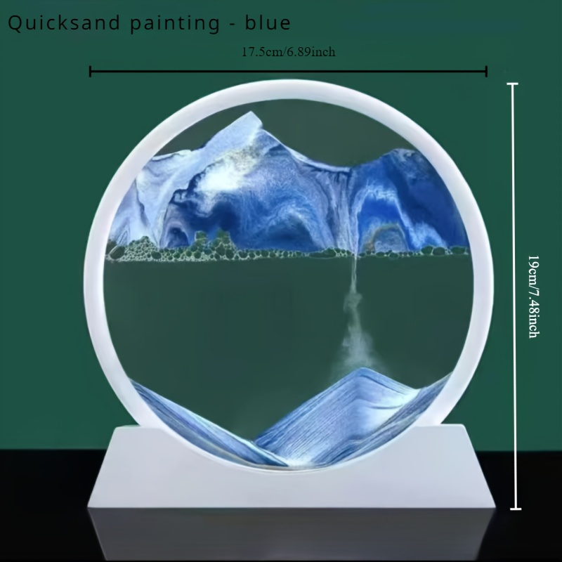 

3d Quicksand Painting Glass - Desk Art, Unique Gift, Multifunctional Room Decor, No Power Required