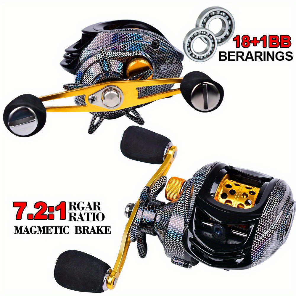 

Alloy Water Type Fishing Wheel With Metal Rocker Arm 7.2: 10kg Resistance Line Outlet, Smooth And Sensitive Hands, Interchangeable , Fishing Line Wheel, Suitable For Freshwater And Saltwater