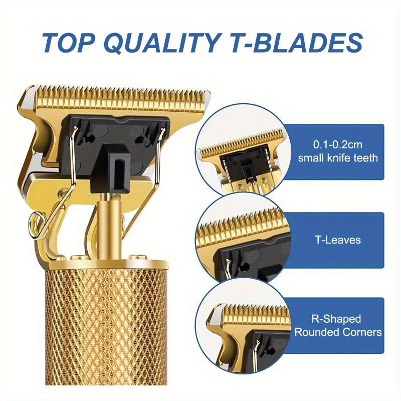 four blade professional hair trimmer hair clippers with electric beard shaver body hair   three speed barber hair   hole cleaning brush and lubricating oil details 4