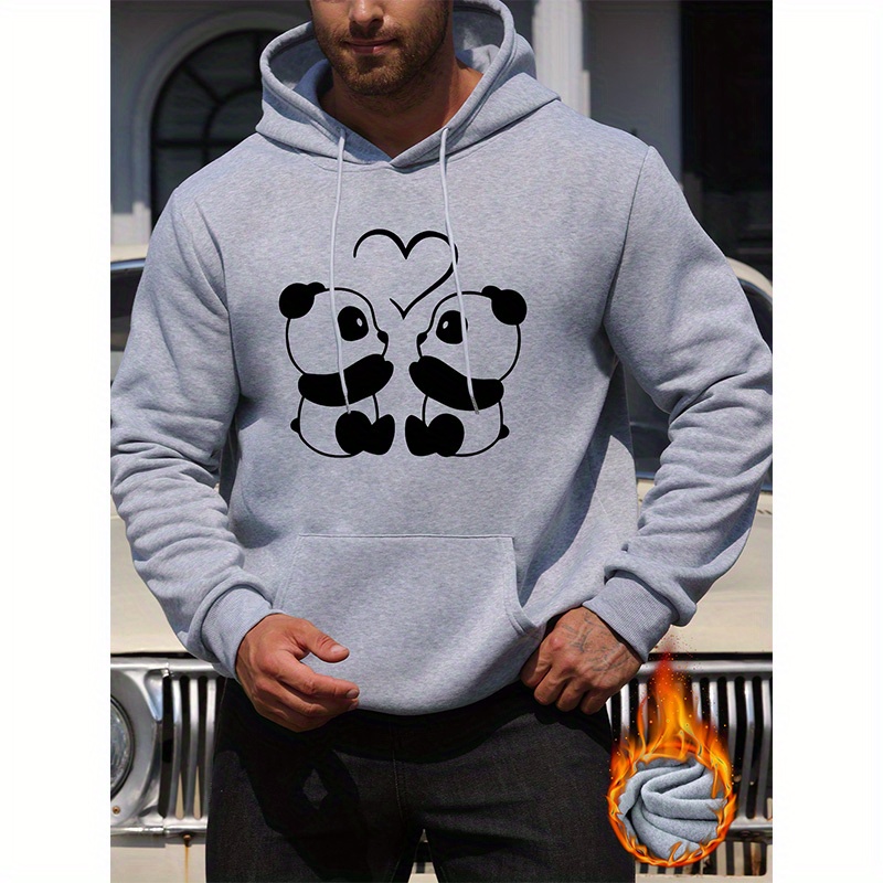 

Print Hoodie, Cool Hoodies For Men, Casual Pullover Hooded Sweatshirt With Kangaroo Pocket For Winter And Fall