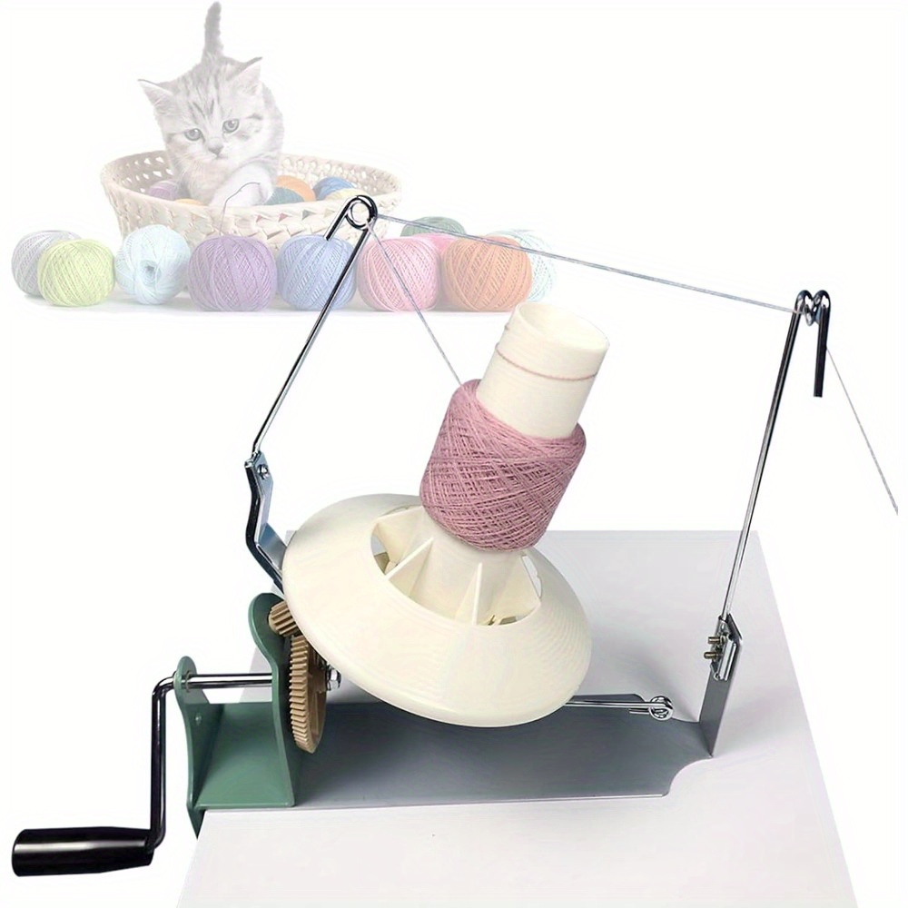 

Yarn Winder, Large Jumbo Metal Yarn/ Wool/ String/ Winder-hand Operated 18-ounce With Umbrella Swift Yarn Winder Tabletop Clamp For Swift Winding Lines, Laces And Yarns