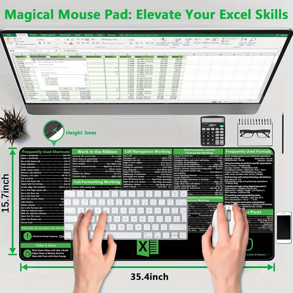 

Pad, Upgraded , Extended Desk Pad, , Pad, Suitable For New Way Of Mouse Pad