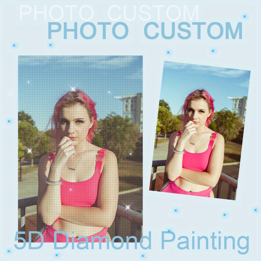 

Custom 5d Diamond Painting Kit - Personalize With Your Photo, Full Square/round Rhinestones, Diy Craft For Home Decor & Unique Christmas Gift, Christmas Decor