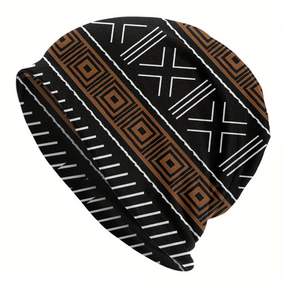 

Funky African Tribal Pattern Knit Cap - Unisex Polyester Spandex Hip Hop Hat For All