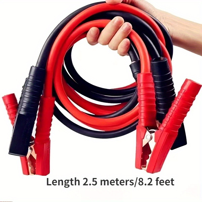 

1000a Heavy Duty Jumper Cables Set For Car Battery Jump Starting, 8.2 Feet (2.5 Meters) - Automotive Emergency Booster Cable With Clamp - Material, High- Accessories Kit