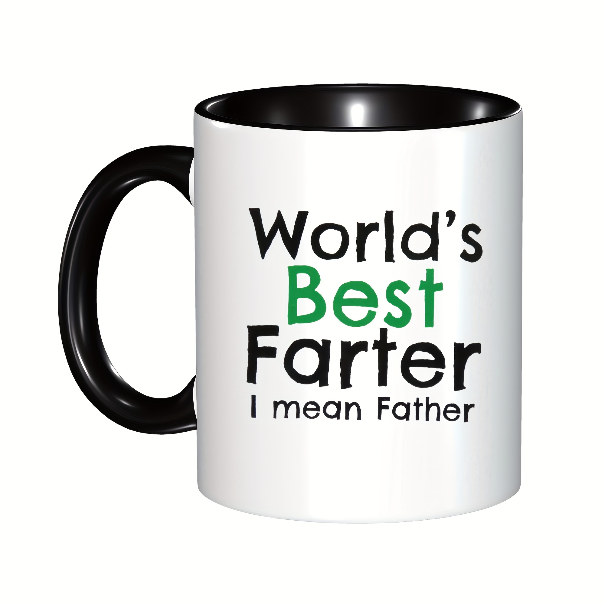 

1pc, 11oz Ceramic Coffee Mug - Farter I Father Water Cup - Hot Or Cold Drinks - Ideal For - Home Kitchen Item - Birthday And Father's Day Gift