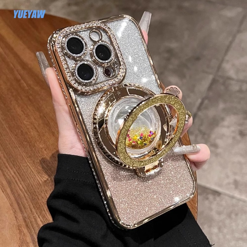 TEMU Suitable For Iphone 15 Phone Case With Rhinestone Border, Simple 14/ 16 Plus Lens Package, 13pro Gradient Glitter, 12promax With Built-in Lens