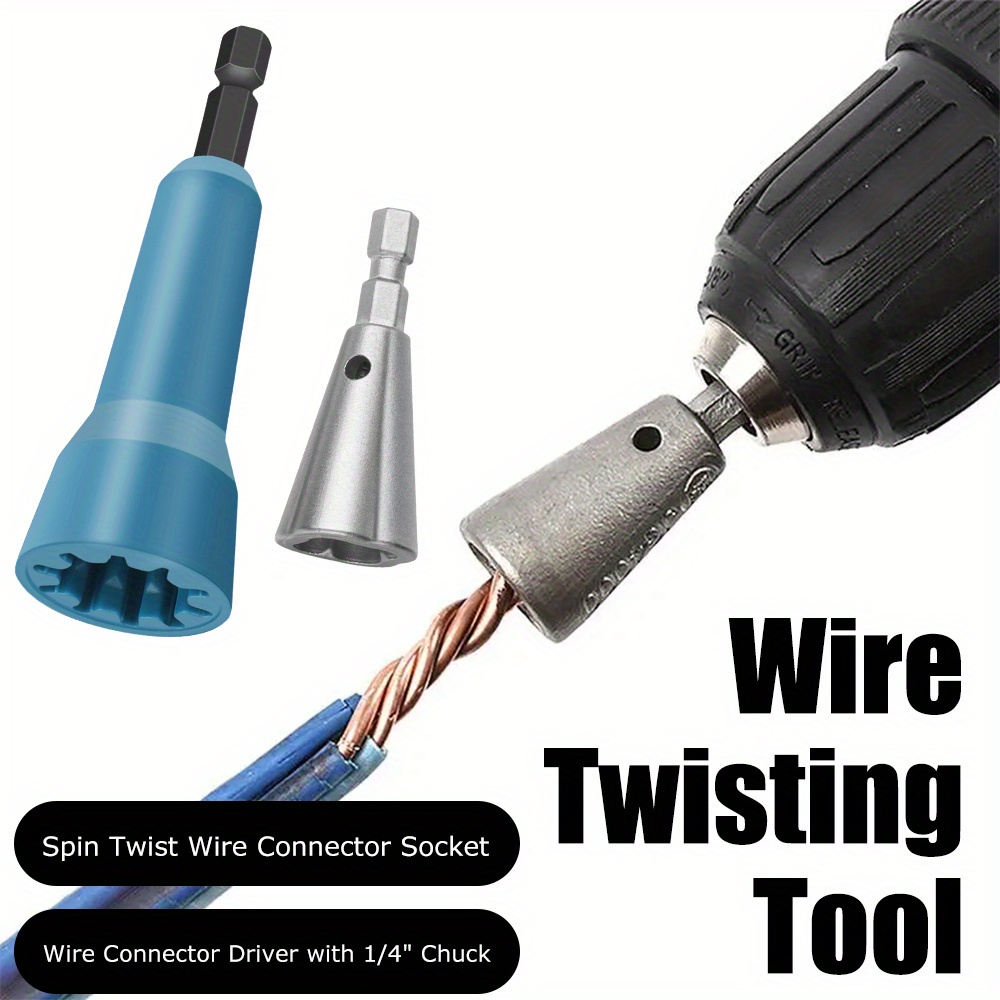 

Wire Tool, Wire Tool Rotary , Wire Connector Socket For Drill Bit And Wire Connector Driver, With 1/ 4 Inch