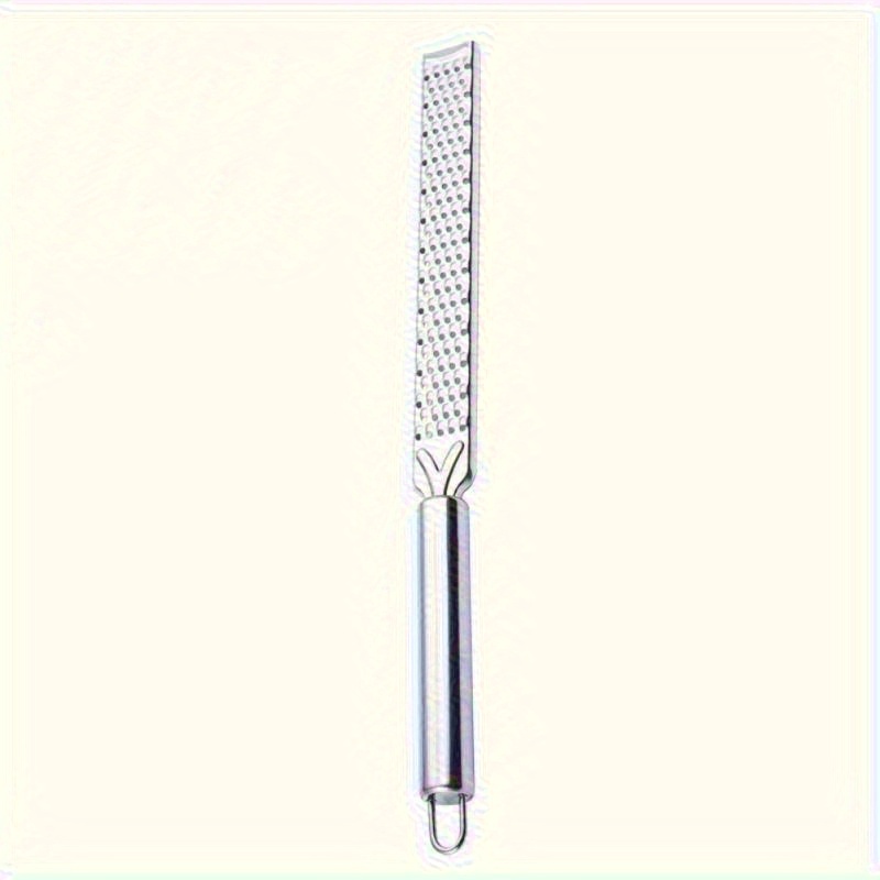 E-shop Tragbarer Edelstahl--Zitronenreibe mit Langem Griff - für Schokolade, Käse Obstschälen - Ideal für Outdoor-Camping Hausgebrauch