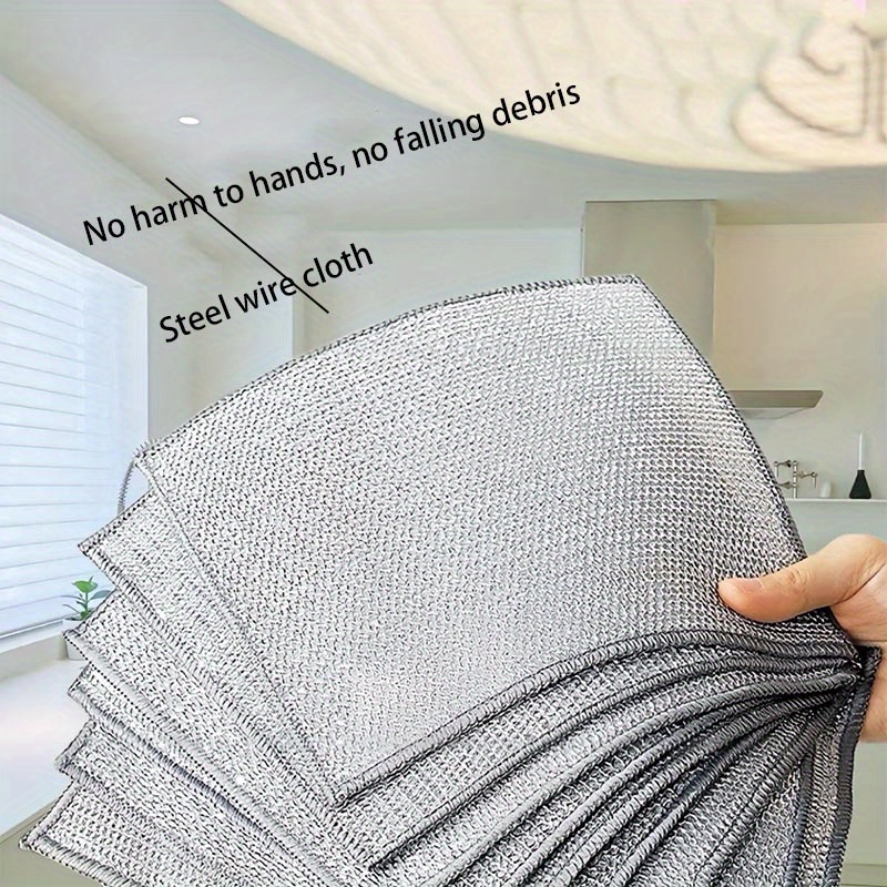 a cleaning cloth made of silvery wire for kitchen stoves steel wire dishwashing cloth   oil   removing and dirt removing   to   wire and silvery wire cleaning cloth details 0