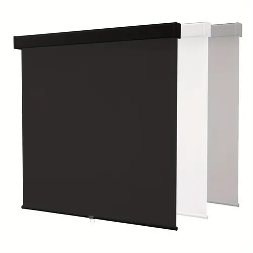 1pc cordless roller window shades 100 blackout thermal insulated uv protection high quality polyester fabric contemporary design no electricity needed down installation for home office kitchen bathroom 33 w x black