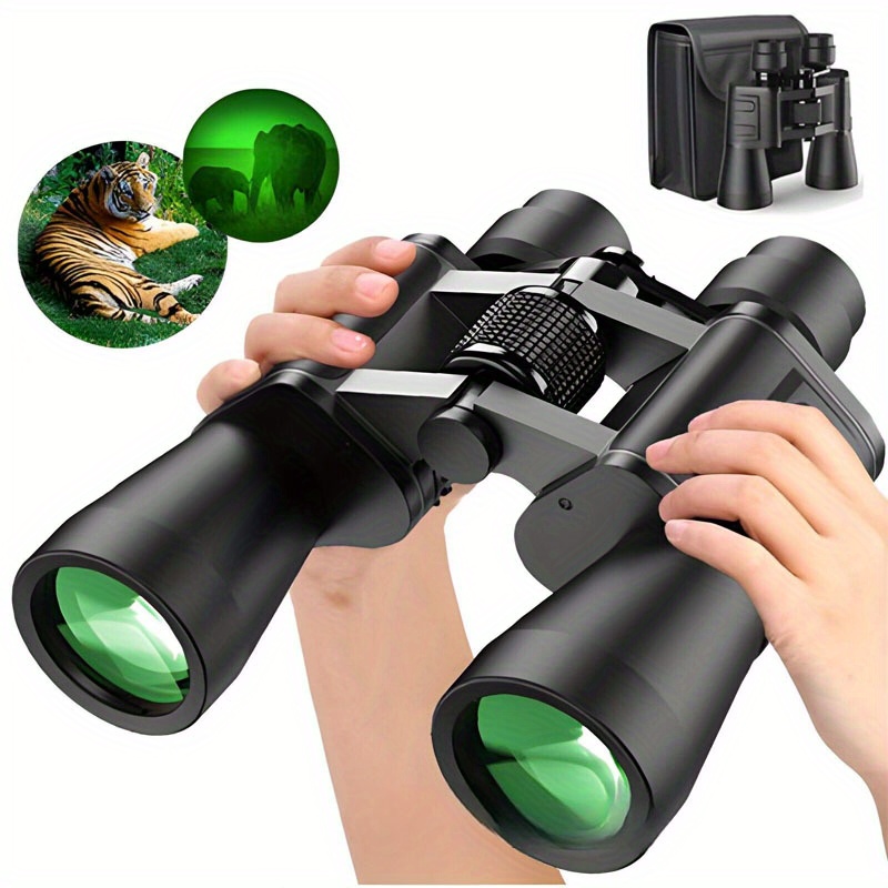 TEMU High Powered Binoculars For Adults, Compact Binoculars For Bird Watching Games Travel Cruise With Carrying Bag